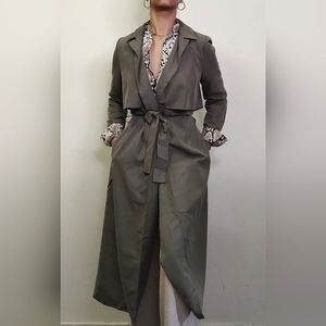 Olive Green Lightweight Trench